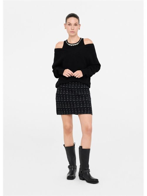 Maglione con ricami gioiello LIU JO | MF5126MA85Q/22222